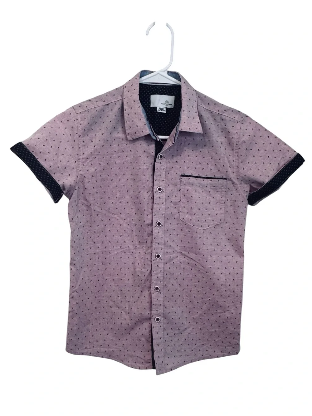 Bundle of 2 Craft & Flow kids  Short Sleeve Button-Down Shirts – Size S